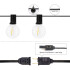 Luces Colgantes G40 Para Exteriores Con 25 Bombillas Led Inastillables GUIRNALDA LUCES VINTAGE ERP1357 G40