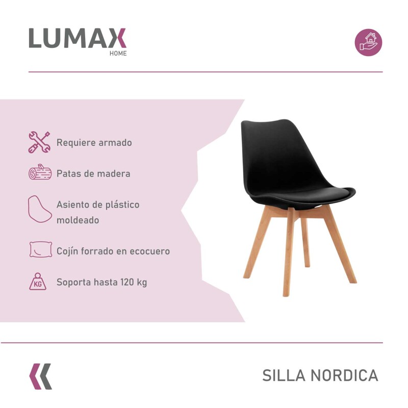 Silla Eames acolchonada con patas de madera Silla Eames acolchonada con patas de madera