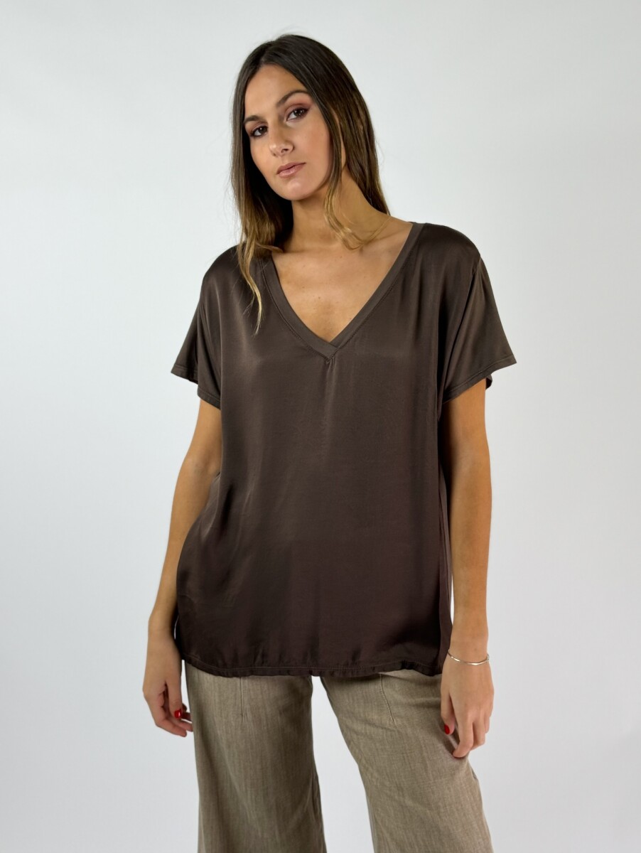 BLUSA GROSELLA - MARRON 