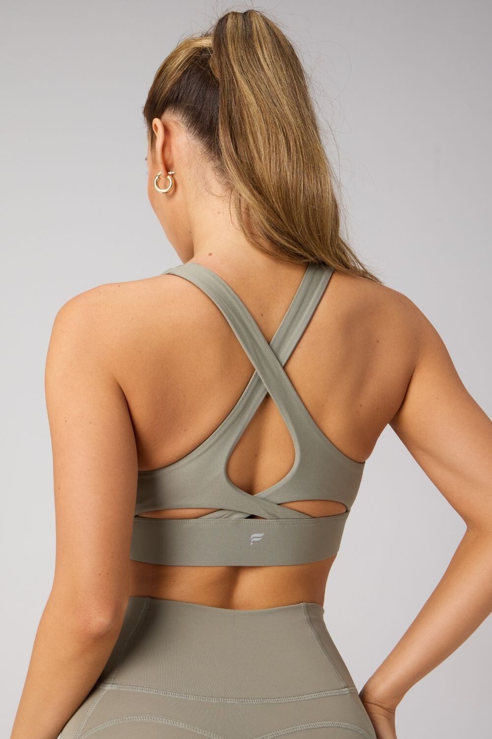 Top No-Bounce High Impact Sports Bra Mujer Seagrass/Dark Olive