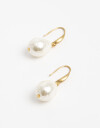 Aros Colgantes Cortos Perlas Aros Colgantes Cortos Perla - Dorado Oro Amarillo