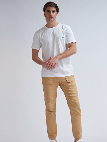 Pantalón cargo jogger de algodón Maiz Claro