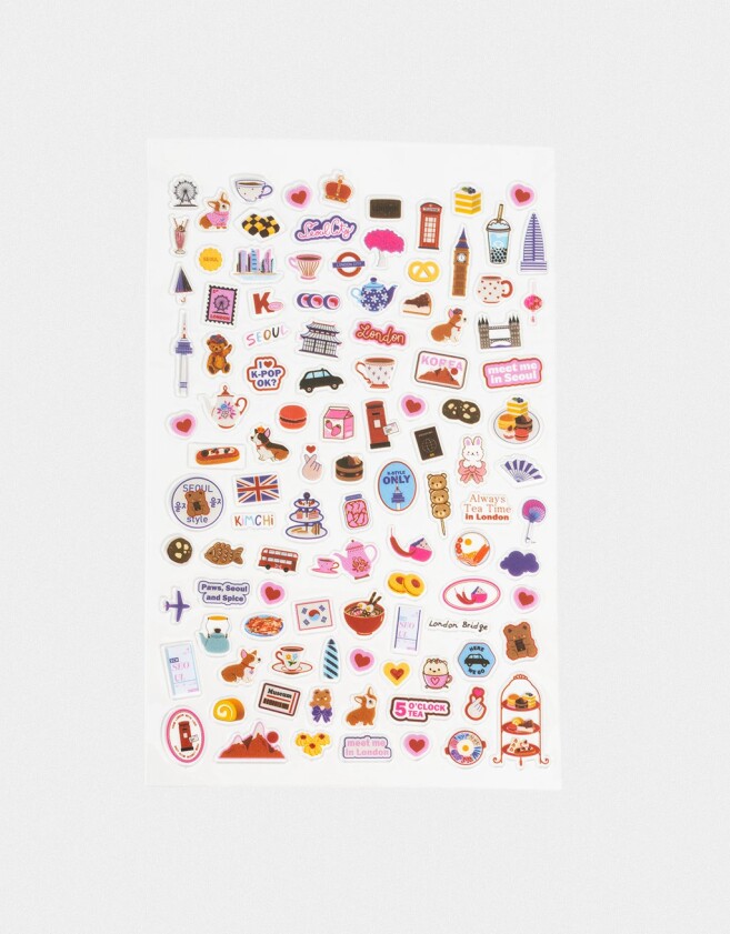 Stickers y Album Stickers Vinilo Set De Mini Stickers "k Pop" - Combinacion Multicolor