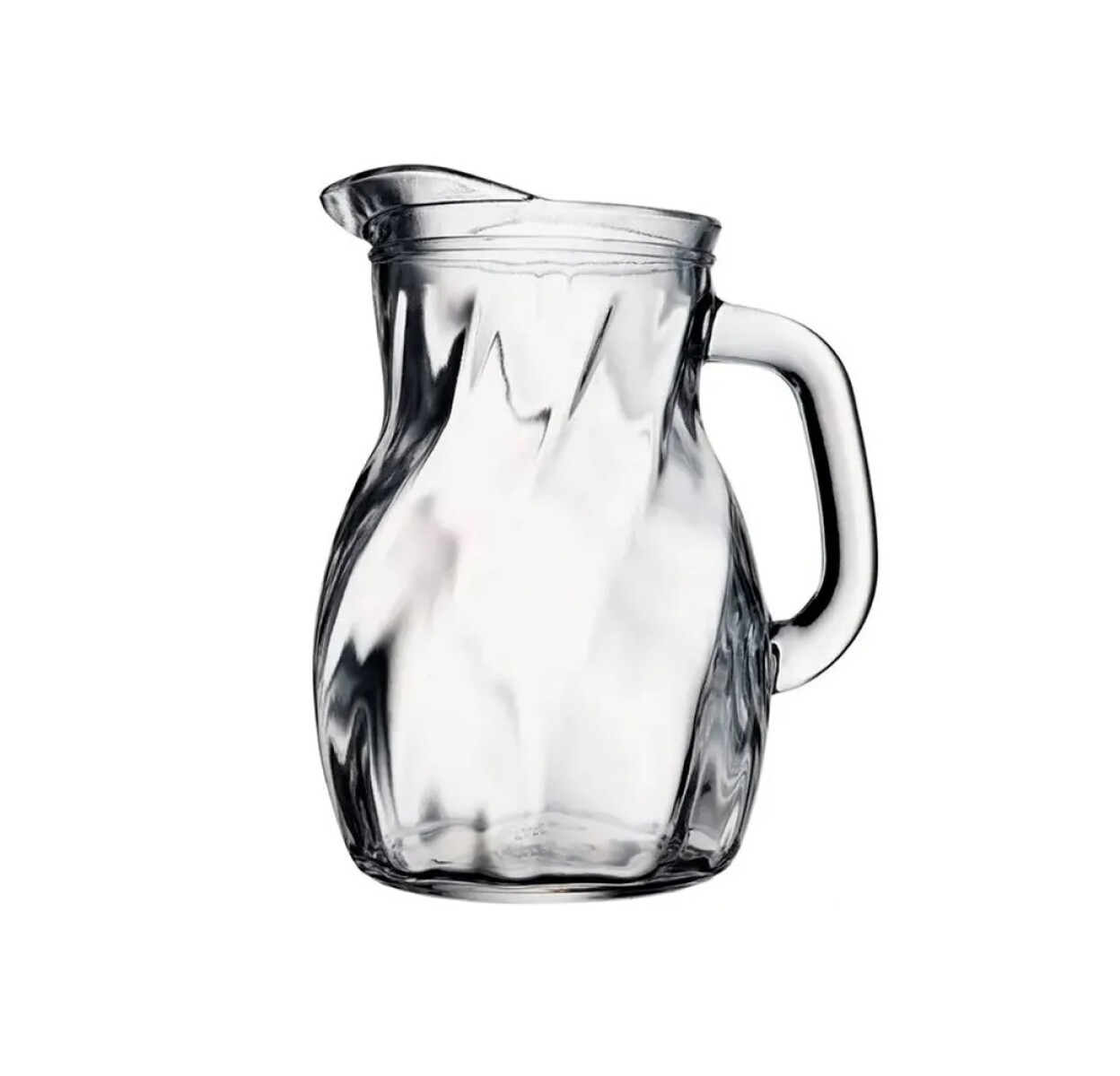 Jarra de Vidrio Twist Transparente 1 Litro con Asa 