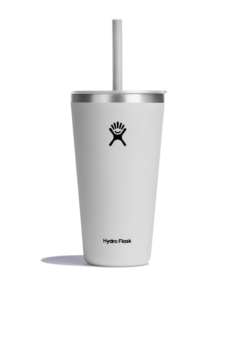 28 OZ ALL AROUND TUMBLER STRAW LID - White 