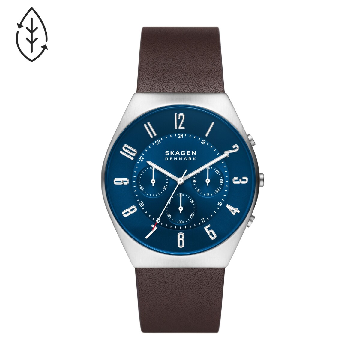 Reloj SKAGEN CHRONOGRAPH Cuero Marron Esfera 42mm 