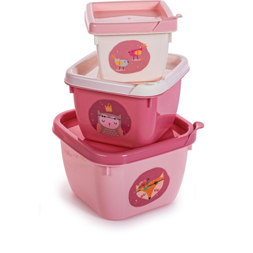Set x3 tupper diseños buho