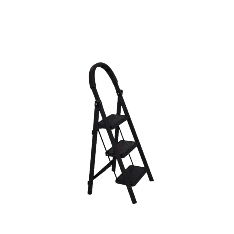 Escalera Tijera 3 Escalones Base Antideslizante Negro