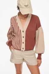 Cardigan Play Crudo/Marron