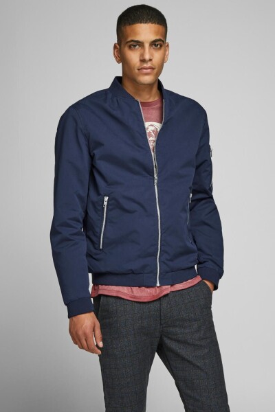 Chaqueta Rush Bomber Detalle Cremalleras Navy Blazer