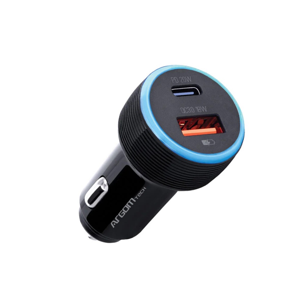 ARGOM DUAL CAR CHARGER USB/TYPE C,FAST CHARGE, 38W - 001 