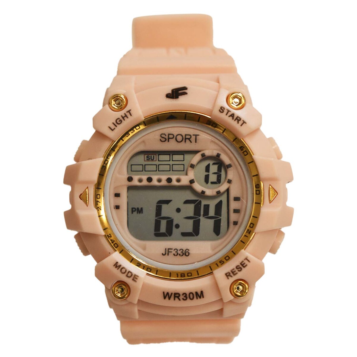 Reloj Deportivo Unisex de Pulsera Waterproof Pantalla Luz - Salmón 