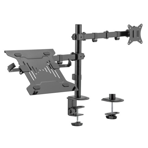 Soporte Brazo Doble Para Monitor Notebook Escritorio Brateck Variante Color Negro