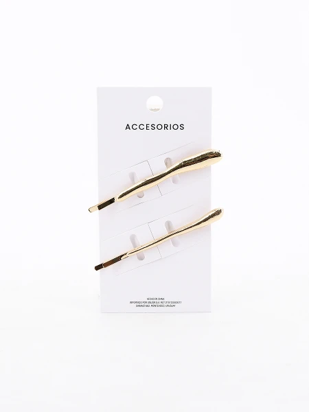 BROCHE PACK x 2 DORADO