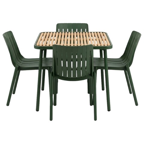 JGO MESA PLAST VERDE P/JARDIN 5PZAS Unica