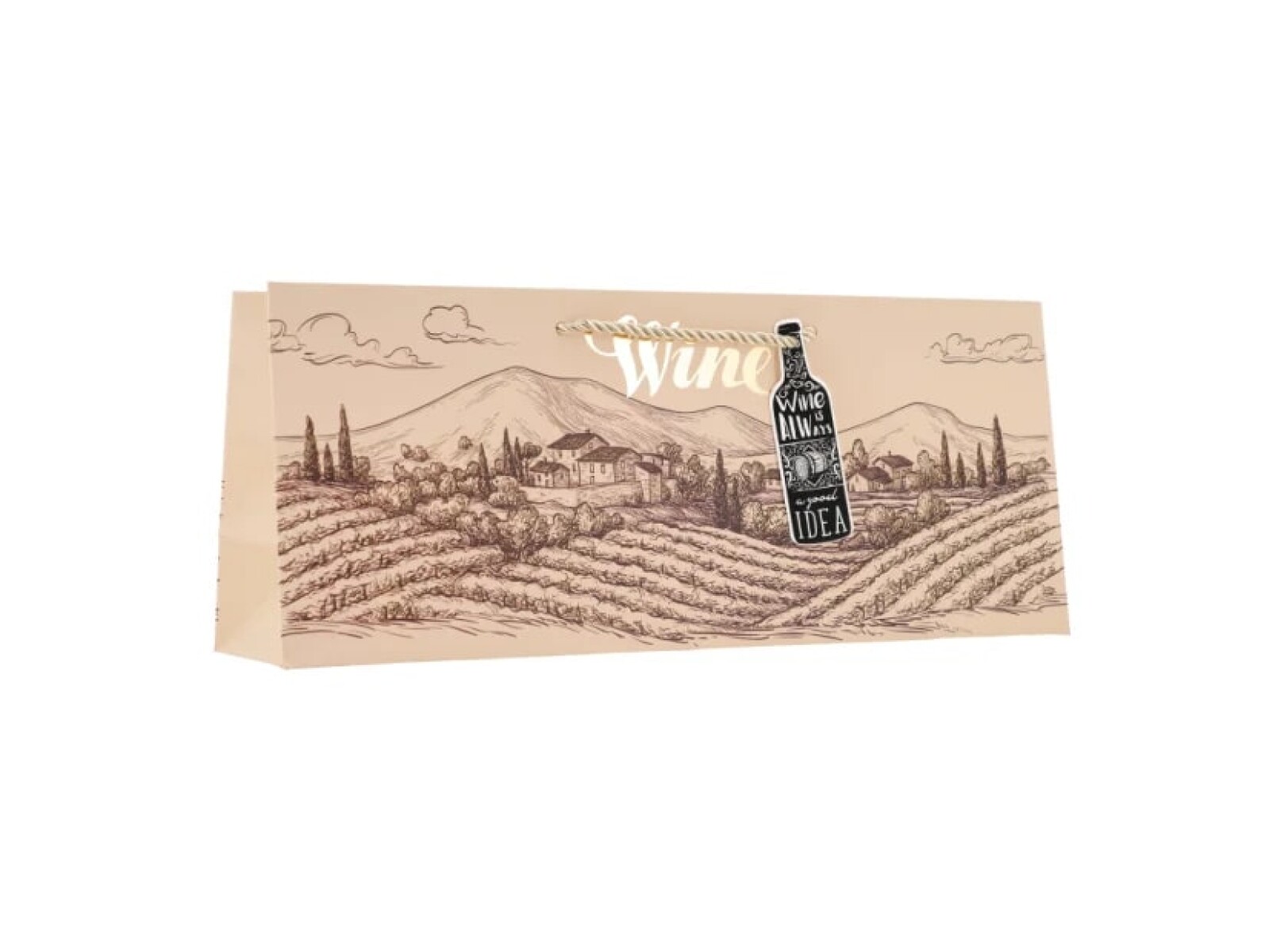 Bolsa Botella Top Apaisada - Campo 
