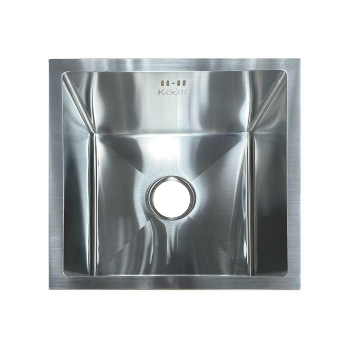 PILETA SIMPLE DE SOBREPONER 44 X 44 X 22 CM - INOX KOOK 