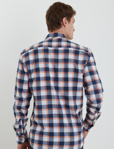 012600 CAMISA HARRY Azul Osc/rojo