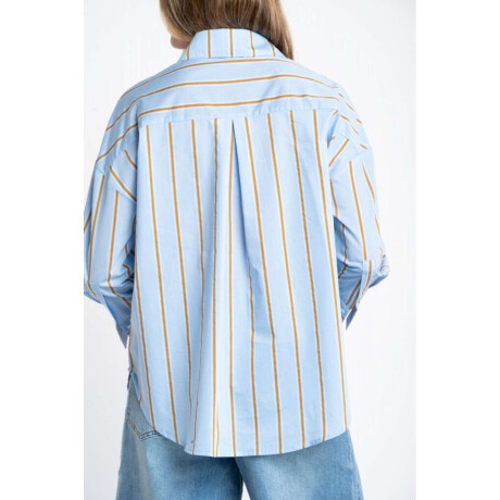 Camisa Rayada Azul