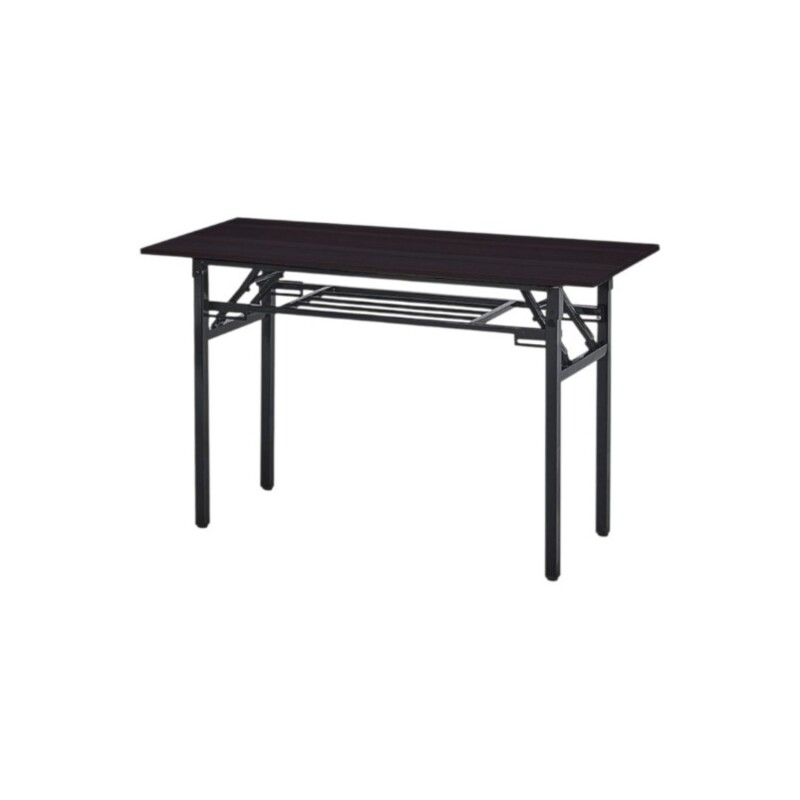 Escritorio con Base Plegable y Estante de 120x40cm Negro