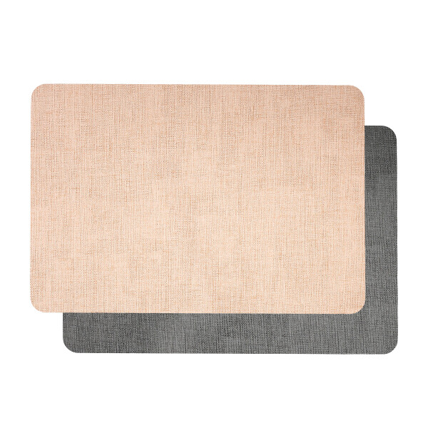 MANTEL INDIVIDUAL DOBLE CARA PREMIUM TEX 45X30CM ROSA GRIS ROSADO