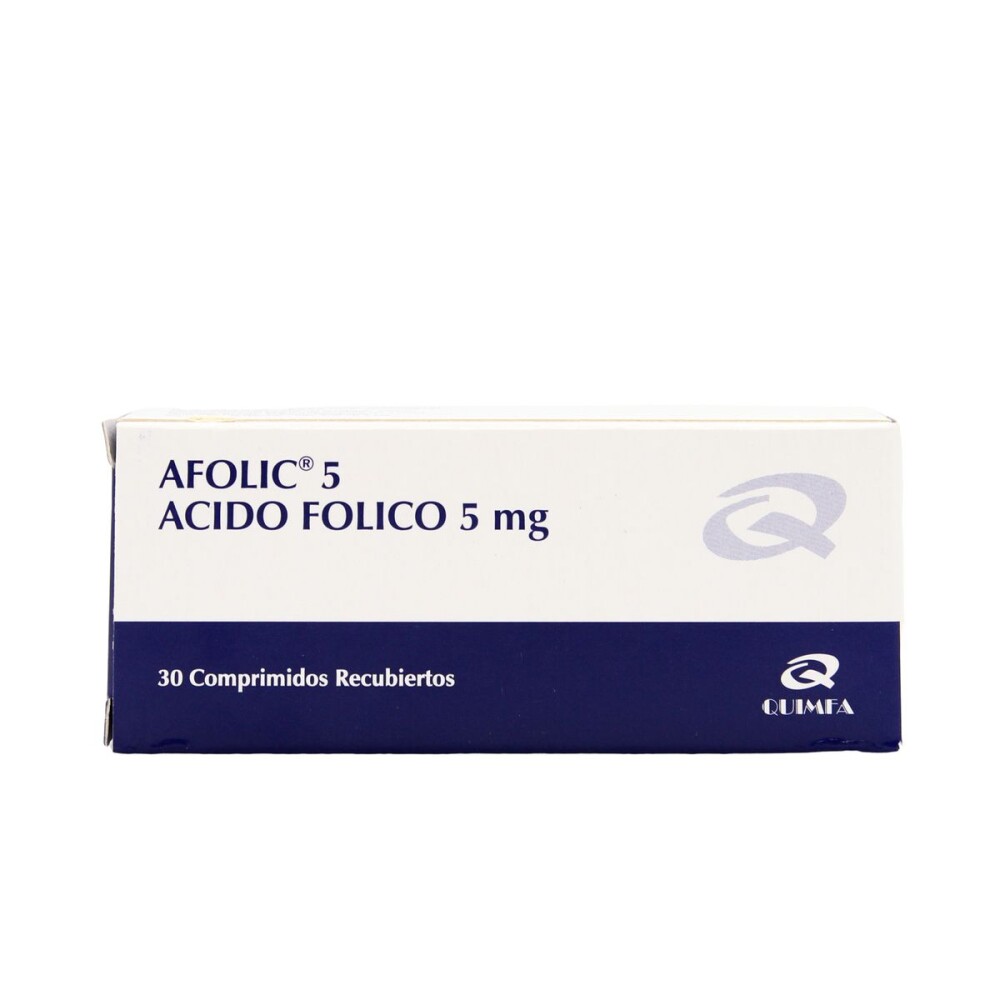 AFOLIC 5 MG. CJ X 30 COMP. única