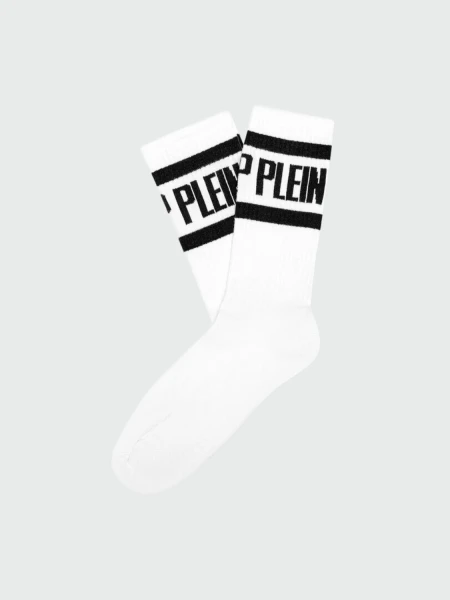 PHILIPP PLEIN - calcetines negros con logotipo Blanco