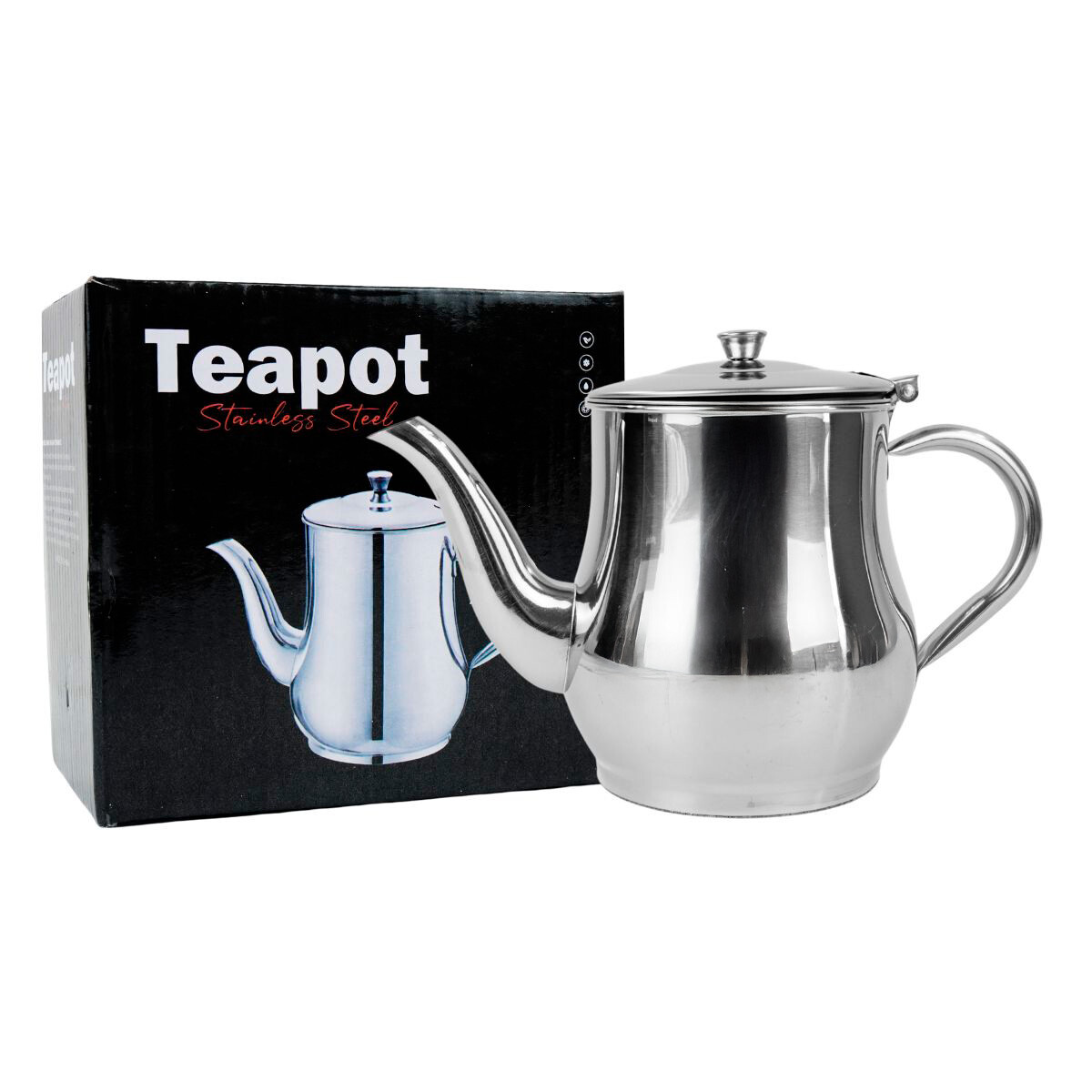 Tetera de acero inoxidable con filtro y tapa 1.4L 