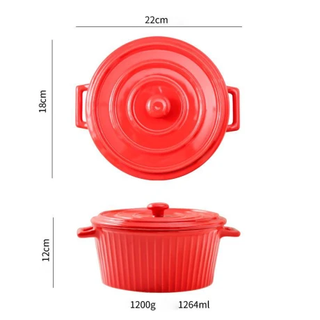 Cazuelas Cerámica No Apta Para Hornos Altura 12cm x Ancho 18cm x Ø 22cm 1264ML Cazuelas Cerámica No Apta Para Hornos Altura 12cm x Ancho 18cm x Ø 22cm 1264ML
