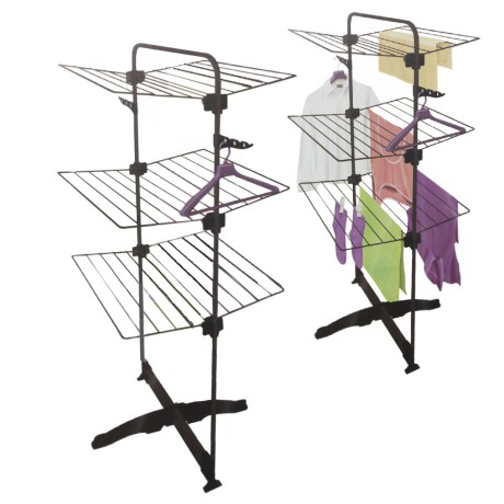 TENDER - TENDEDERO DE PIE PLEGABLE NEGRO SECALUX HASTA 15KG NEGRO