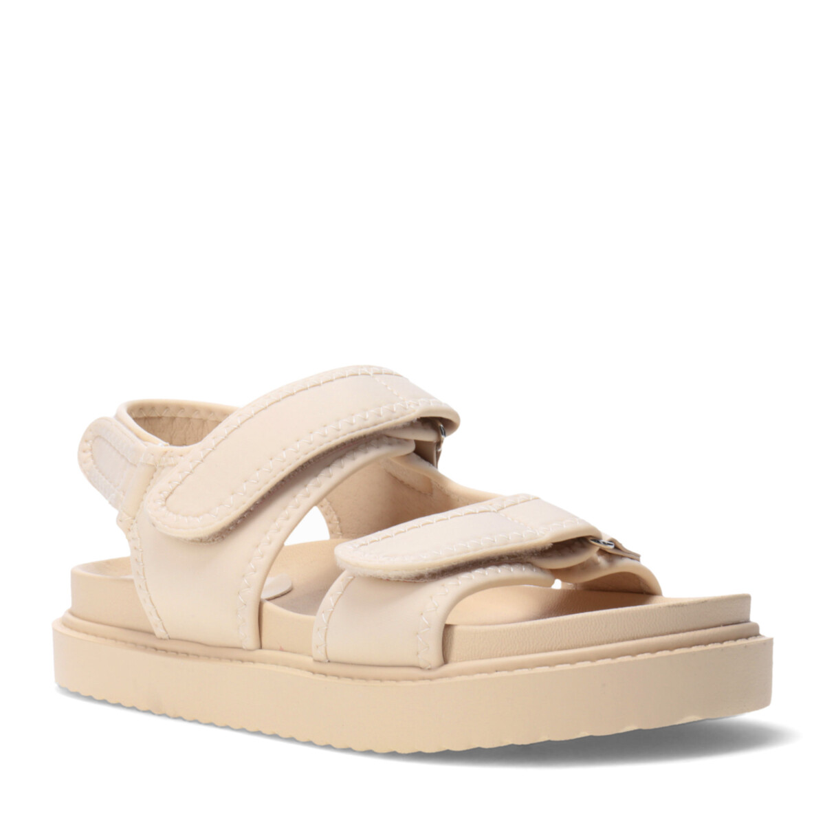 Sandalia de Mujer Miss Carol LEYA con doble velcro - Beige 