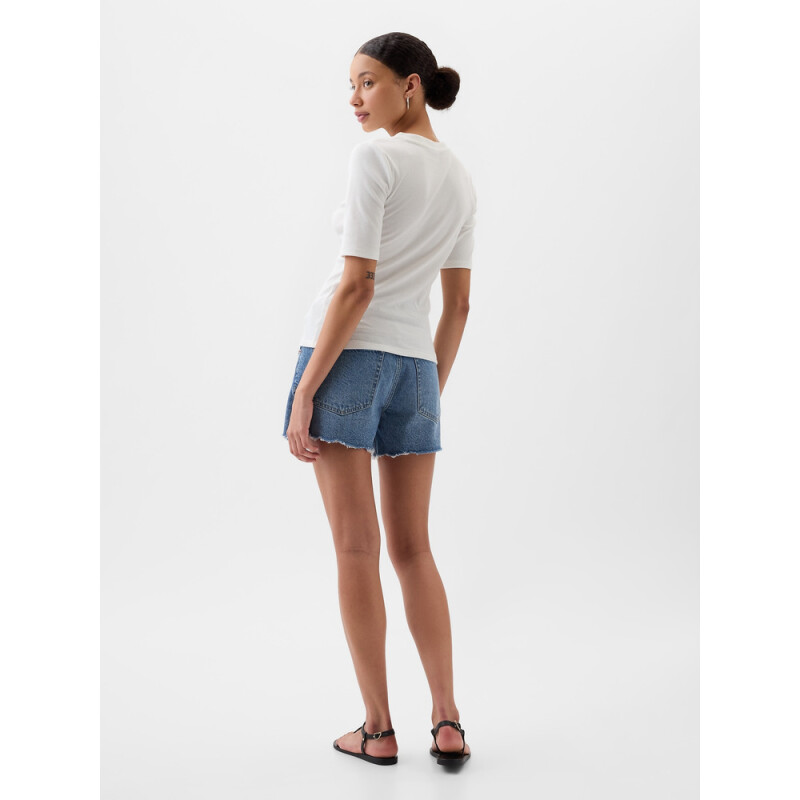 V-SS RIB HENLEY NEW OFF WHITE