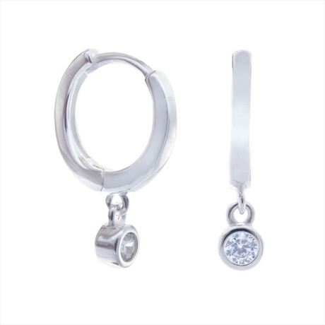 Par De Aros De Plata 925 Con Circonia