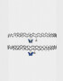 Chokers Mariposas Set De Chokers Moodstone - Plateado