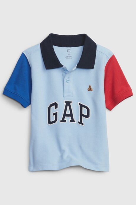 Remera Polo Logo Gap Toddler Niño Cerulean Blue 402