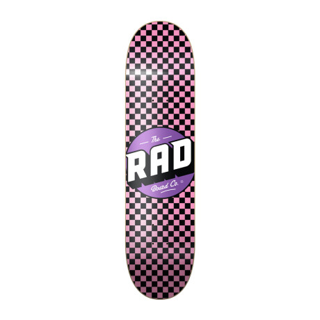 Deck Skate Rad 8.0" - Modelo Checker - Pink /Black (Lija incluida) Deck Skate Rad 8.0" - Modelo Checker - Pink /Black (Lija incluida)