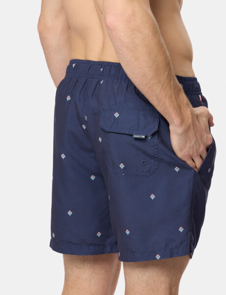 SHORT DE BAÑO ESTAMPADO Azul