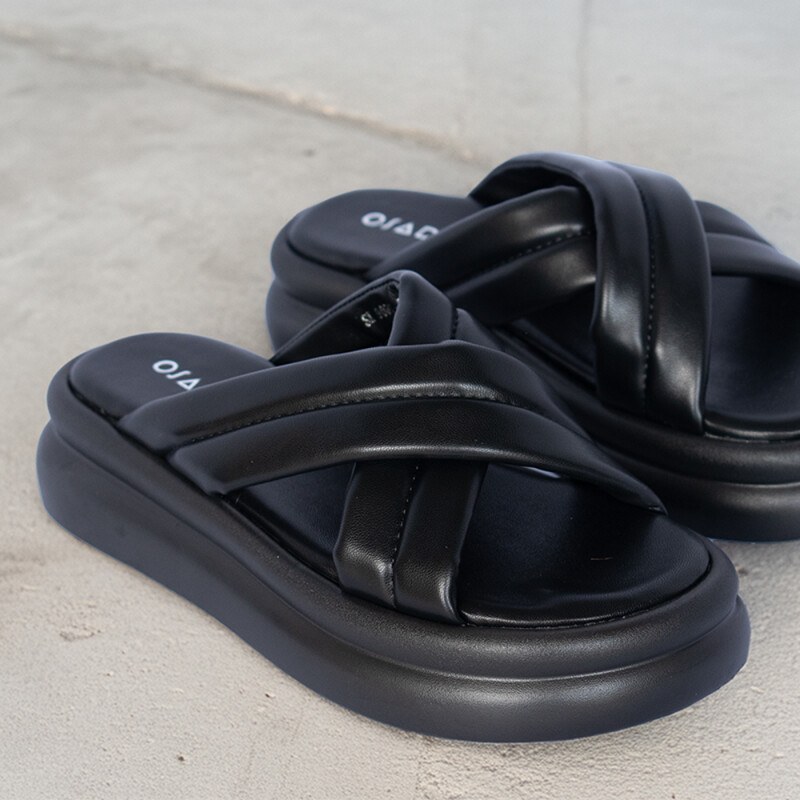 Sandalia de dama Osada ALL BLACK