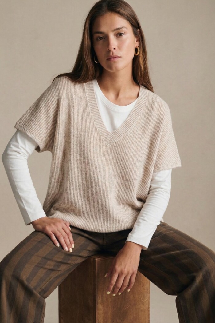 Chaleco Escote En V Mocha