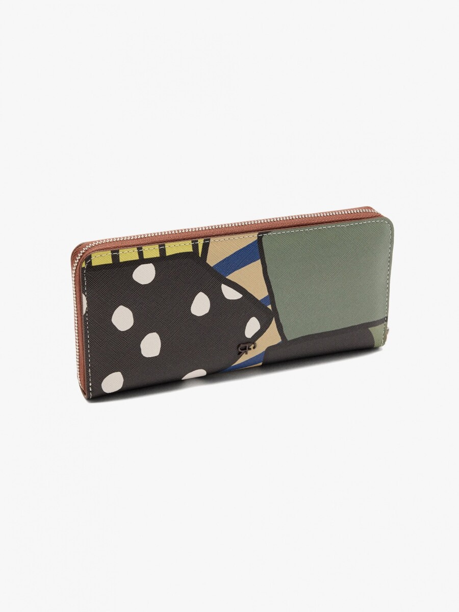 Cartera Estampada Con Textura multicolor