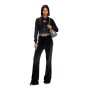 Poleron Diesel F-Slimmy-Hood-P5 Mujer Black