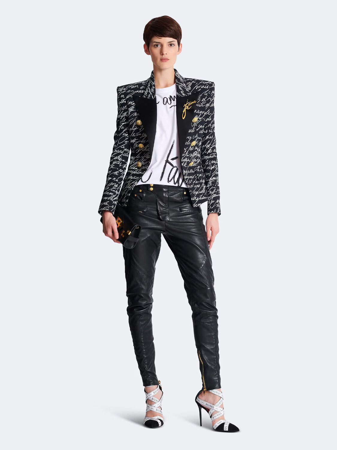 BALMAIN - T-SHIRT ESTAMPADO JE T'AIME Blanco