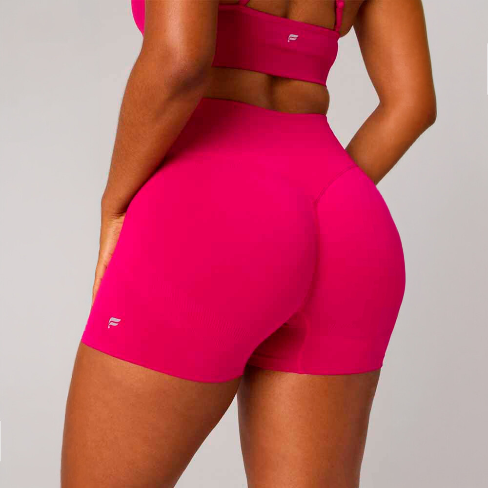 Short Seamless Scrunch Short 4 Mujer Lush Berry