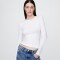 LS CLOSEKNIT CREW - 23 1/2 FRESH WHITE