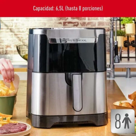 Freidora De Aire Moulinex Easy Fry & Grill Xxl 65Lts Gris Oscuro