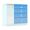 Cómoda Cajonera 4 Cajones Mueble Infantil Flex Rosa/celeste Cómoda Cajonera 4 Cajones Mueble Infantil Flex Rosa/celeste