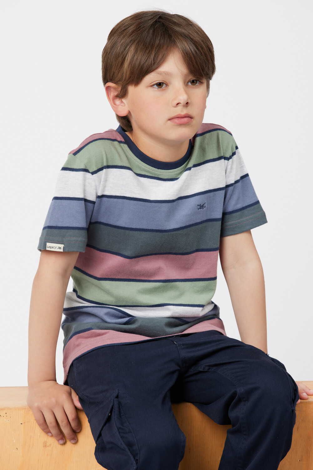 REMERA RAYADA Verde