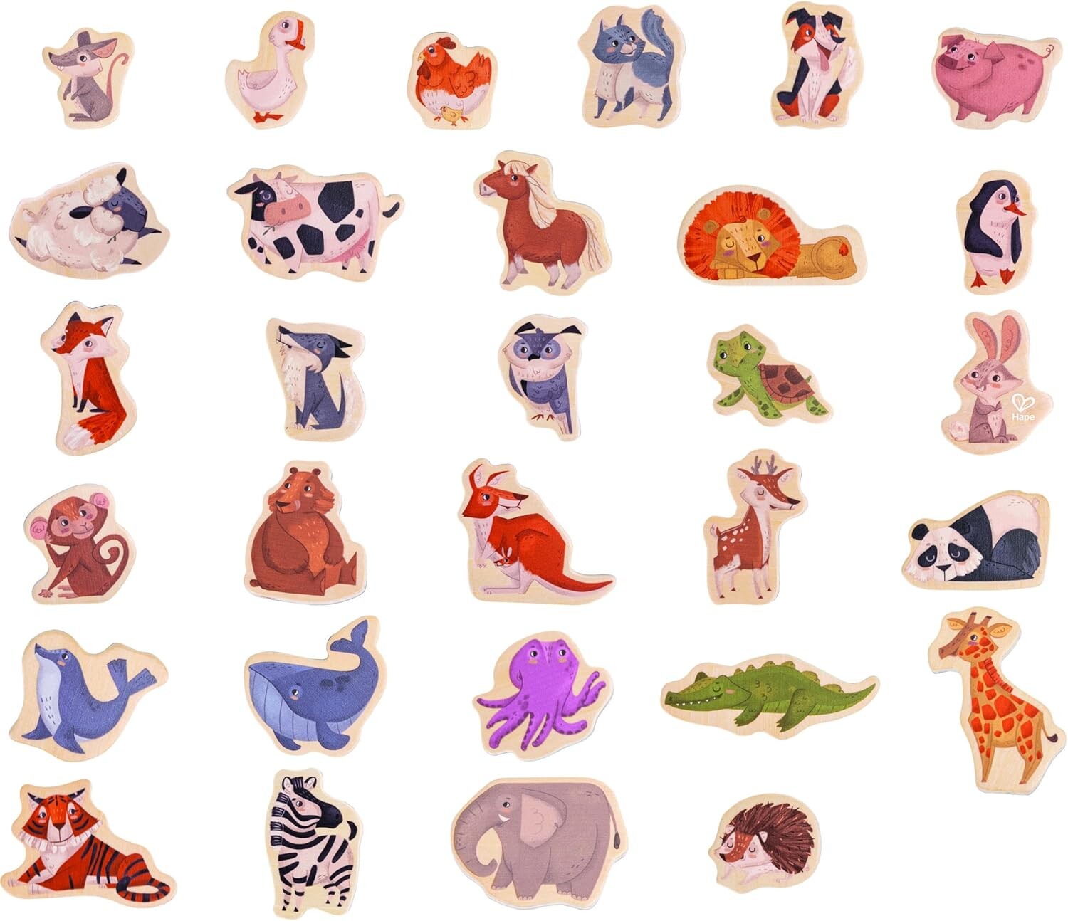 Set imanes HAPE animales animales — MVD Kids