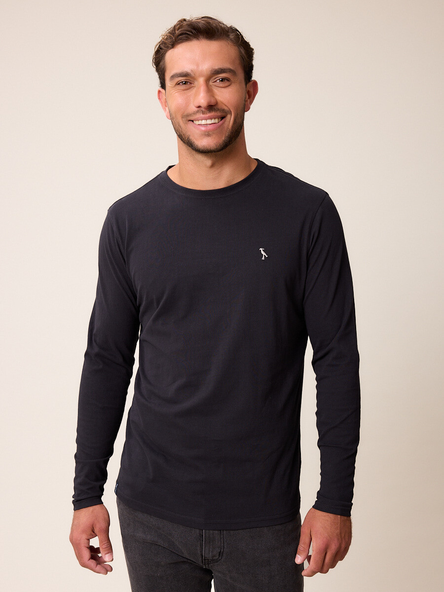 T-SHIRT M/L LEOZ POLANCO - Negro 