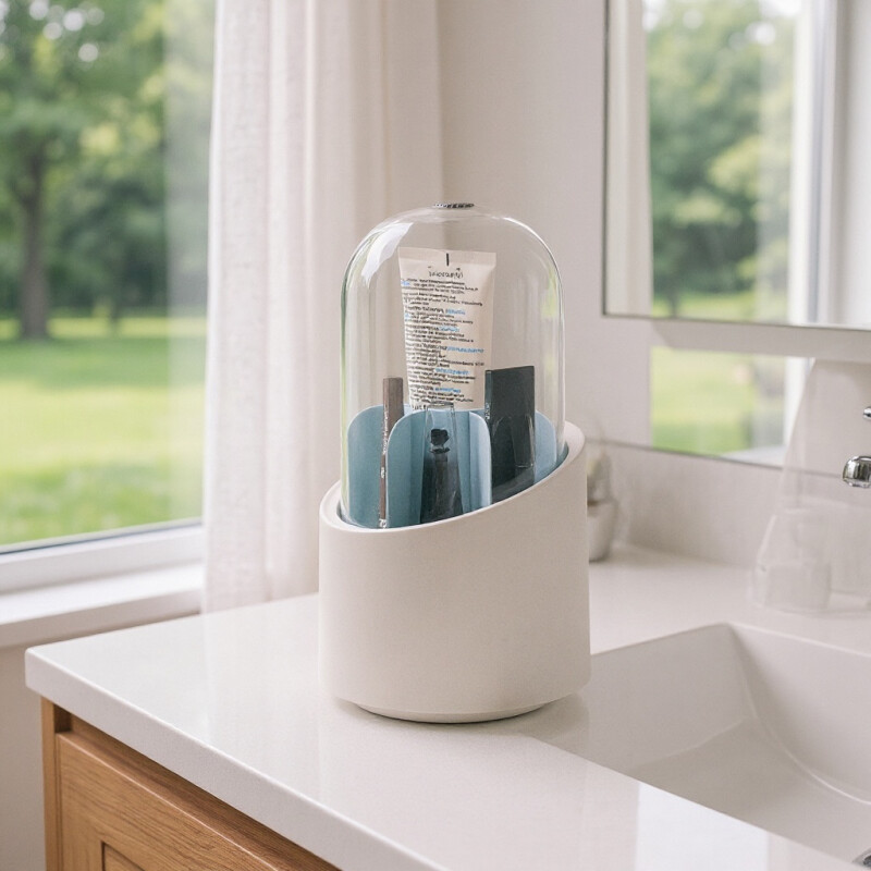 Organizador De Cosmetico Con Tapa Sin Color